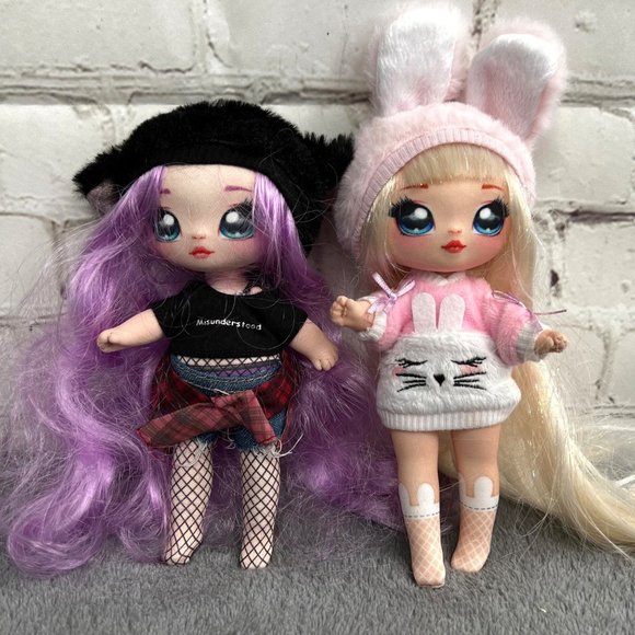 Na Na Na Surprise Dolls Aubrey Heart Bunny Outfit Minna Moody Fishnet Purple